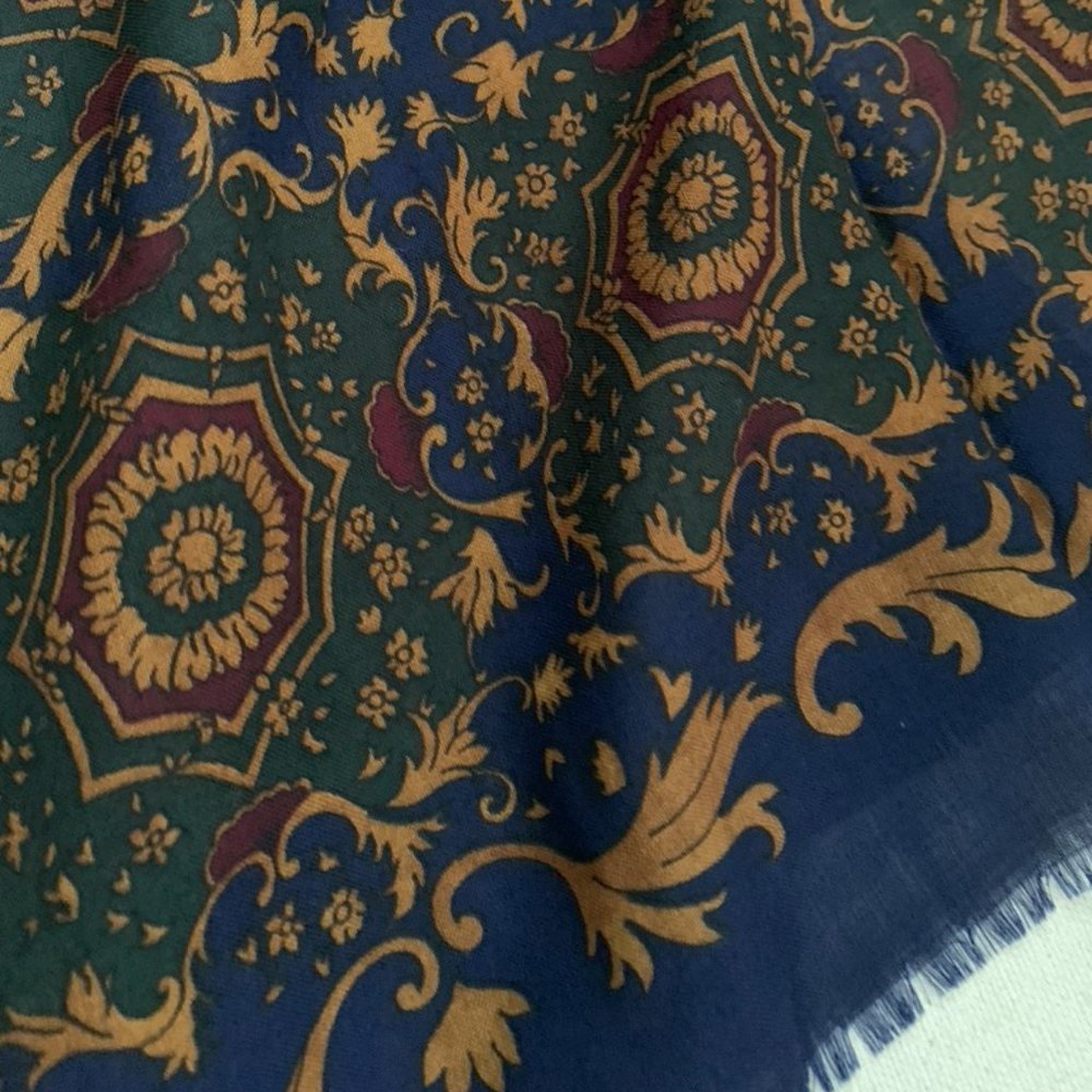 Octagonal Medallions and Scrolls Square Scarf
